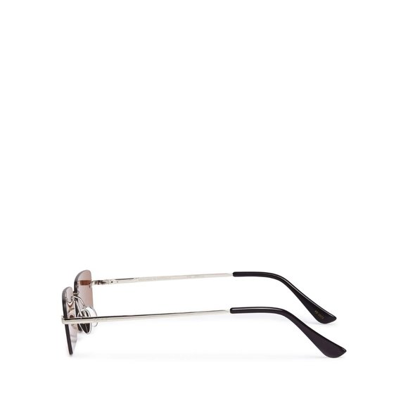 NWT & CASE - Banbe - The Smalls Sunglasses - Silver-Orange